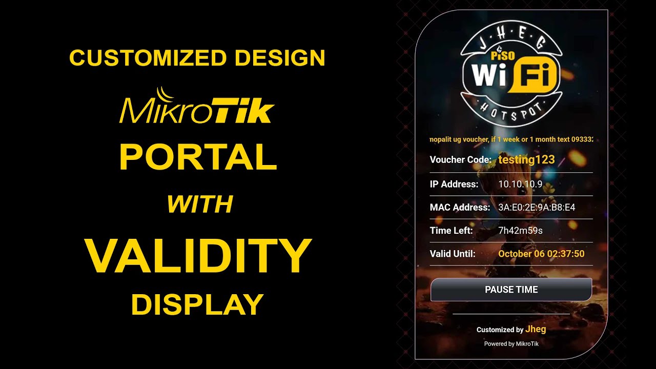 How to add Validity to Mikrotik Hotspot Portal without server