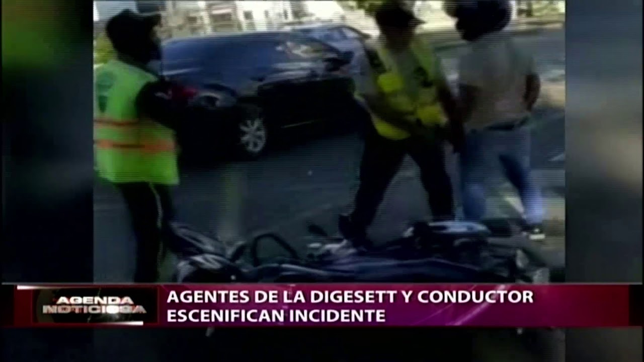 Agentes de la Digesett y conductor escenifican incidente