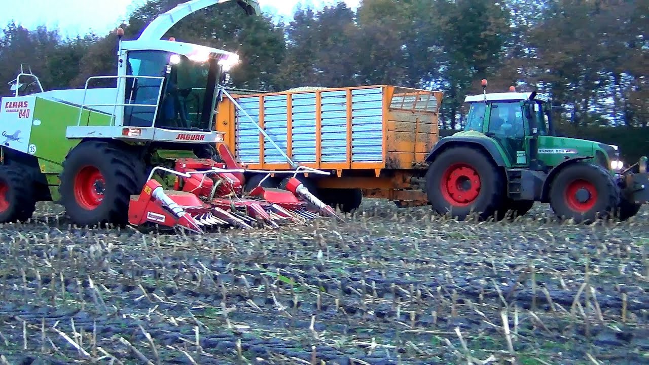 Claas Jaguar 840 Overdrive met Claas Arez 816RZ en Fendt 820 Vario