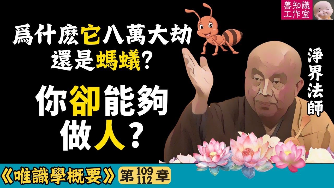為什麼它八萬大劫還是螞蟻？ 你卻可以做人？ | 我執 | 法執 | 放下主宰 | 淨界法師 | 唯識學 109~112