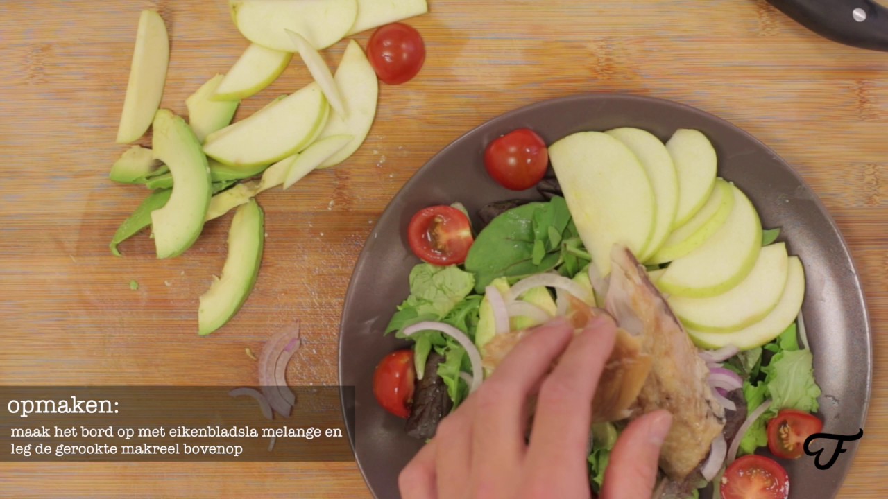 Salade met gerookte makreel - paleo.nl