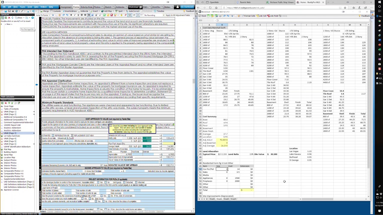 Worksheet   Cost Approach