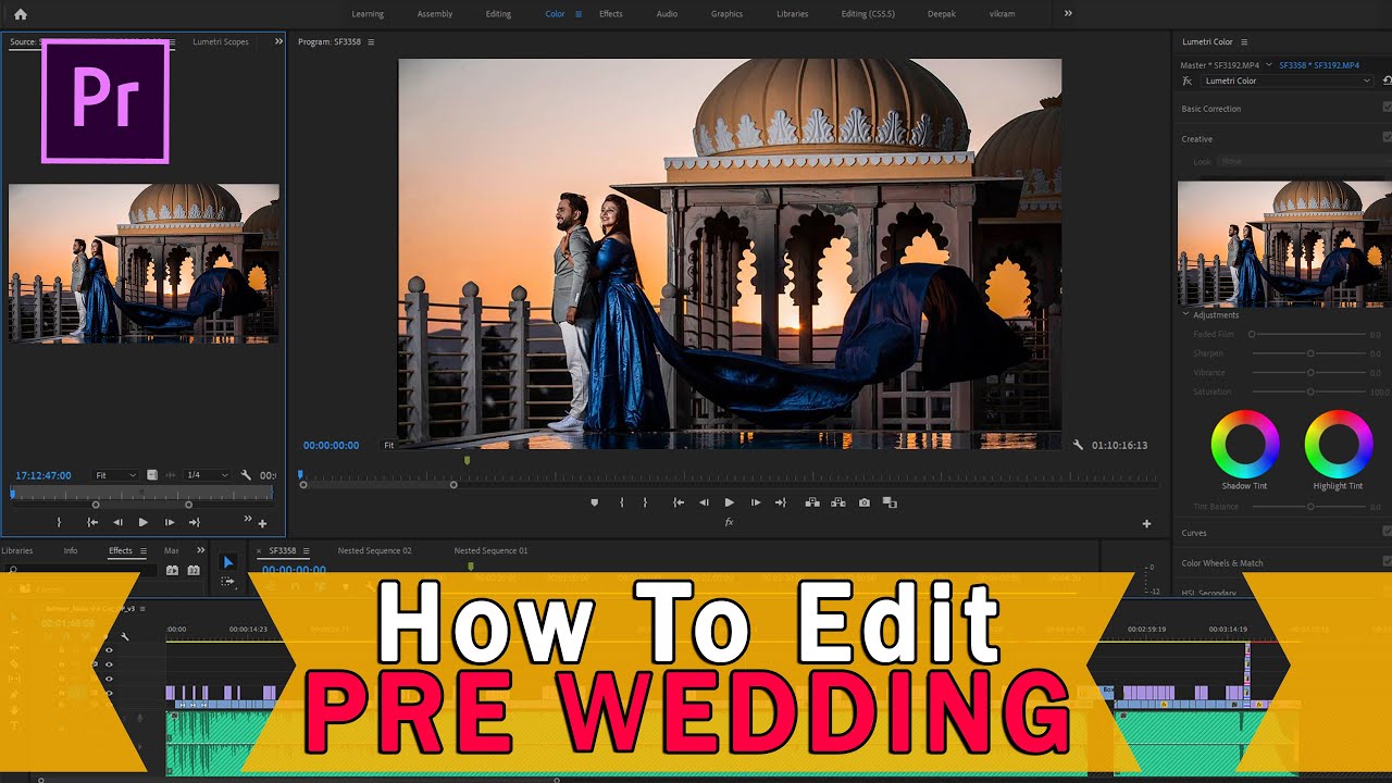 How do I edit a prewedding video in Premiere PRO CC 2022 ? FASTEST TRICK With in 15 mint