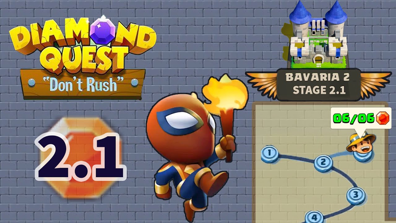 Bavaria 2 secret Stage 2.1 All gems Diamond Quest Scholar