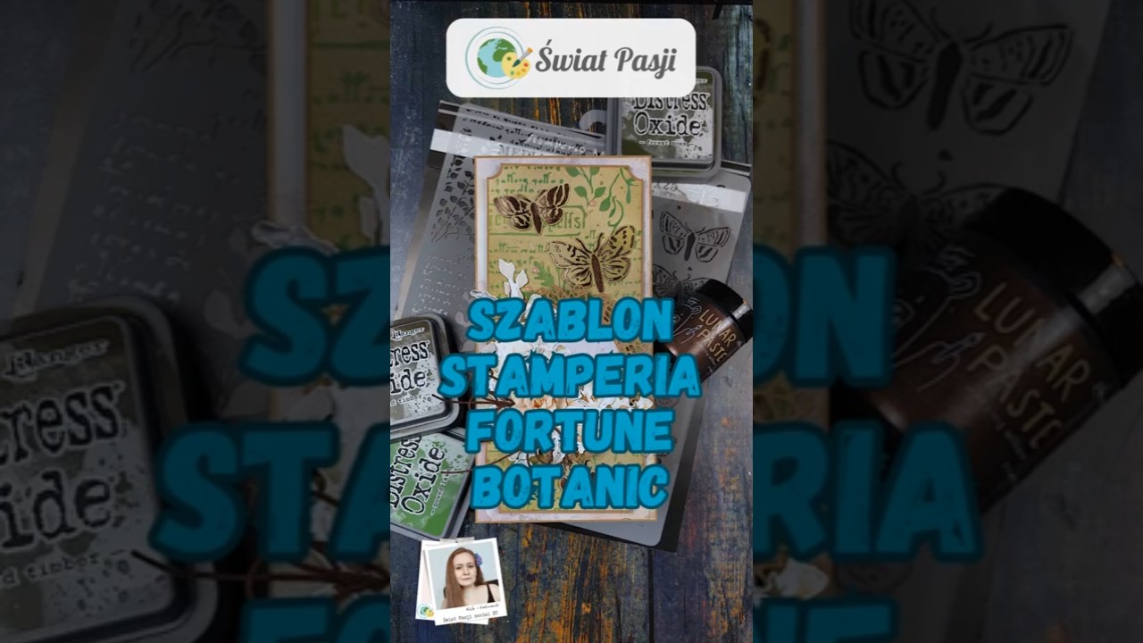 Testujemy szablon Stamperia - Fortune Botanic #tuszowanie #stenciling #mixedmedia #backgrounds