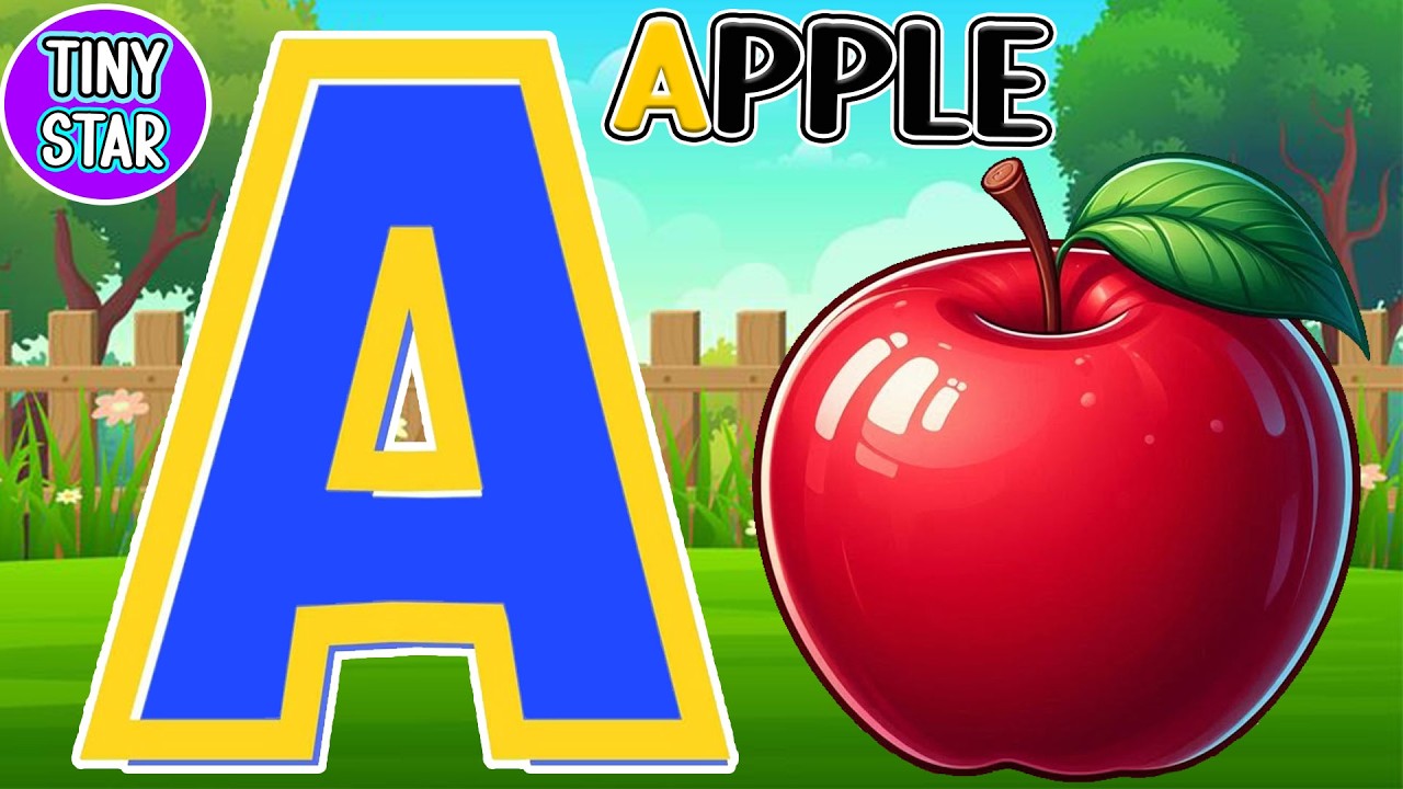 A for Apple🍎 | Super Fun Cartoon Phonics Song | ABC Learning Adventure for Kids| Tiny Star