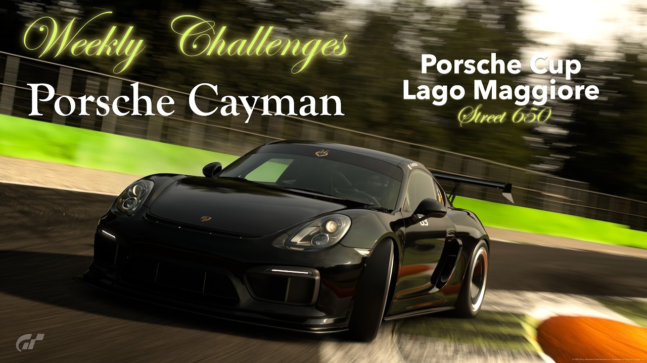 Gran Turismo 7 Porsche Cayman GT4 2016 Weekly Challenges Lago Maggiore 