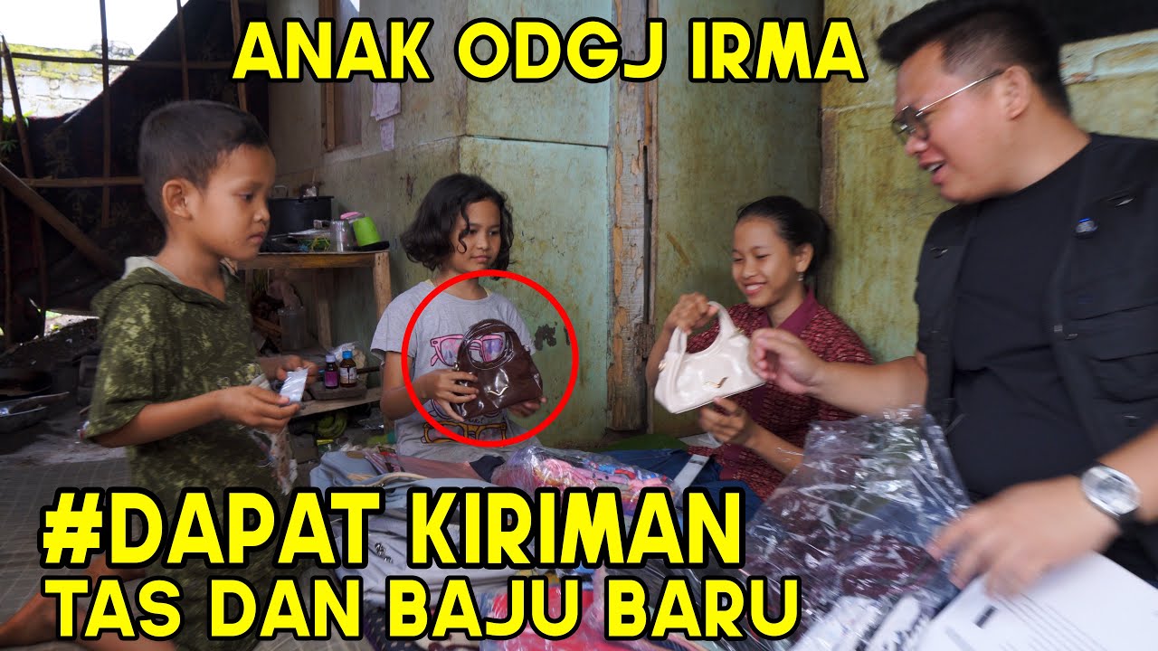ANAK ODGJ IRMA DAPAT KIRIMAN BAJU DAN TAS DARI SUBCRIBER BANG EGO