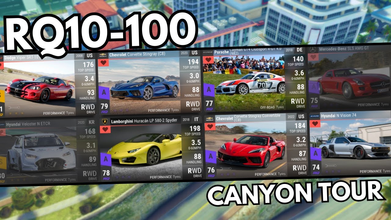BEST CANYON TOUR Car For Each RQ! (RQ10-100) | TOP DRIVES