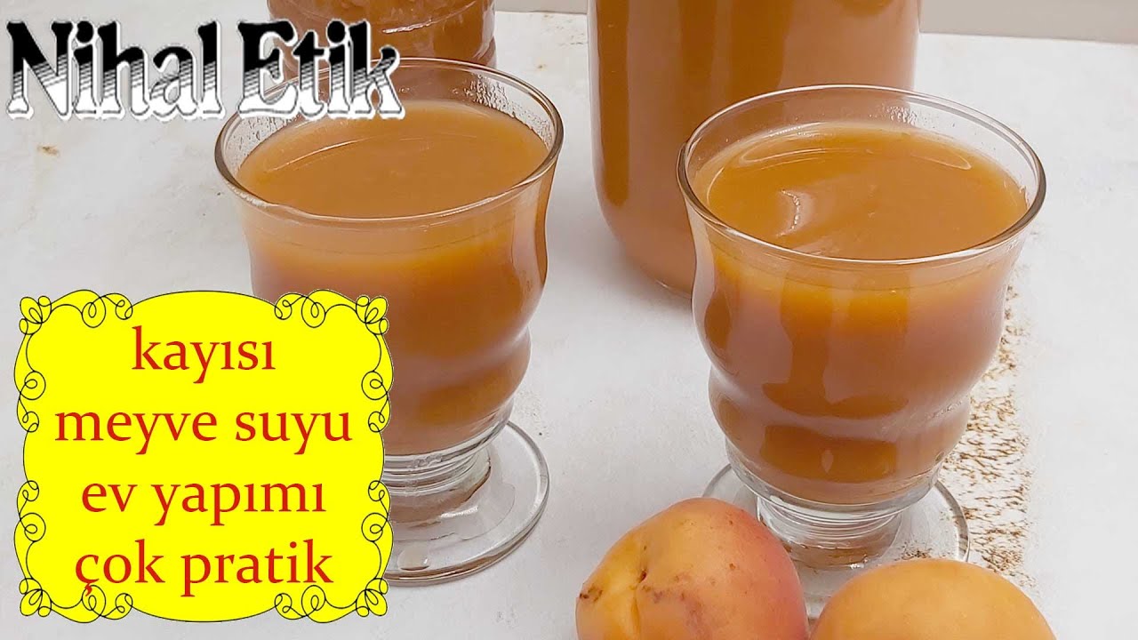 🍹Kayısı MEYVE SUYU çok pratik ev yapımı meyve suyu