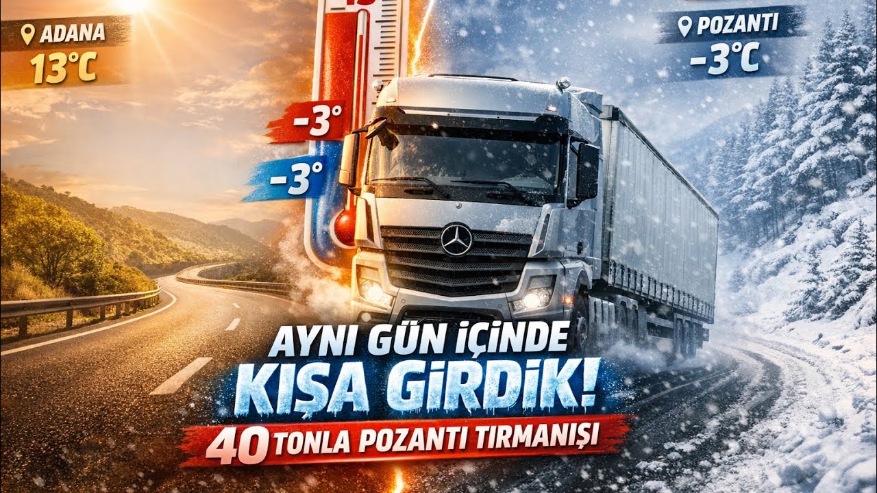 13°C’DEN -3°C’YE! | 40 TONLA POZANTI TIRMANIŞI