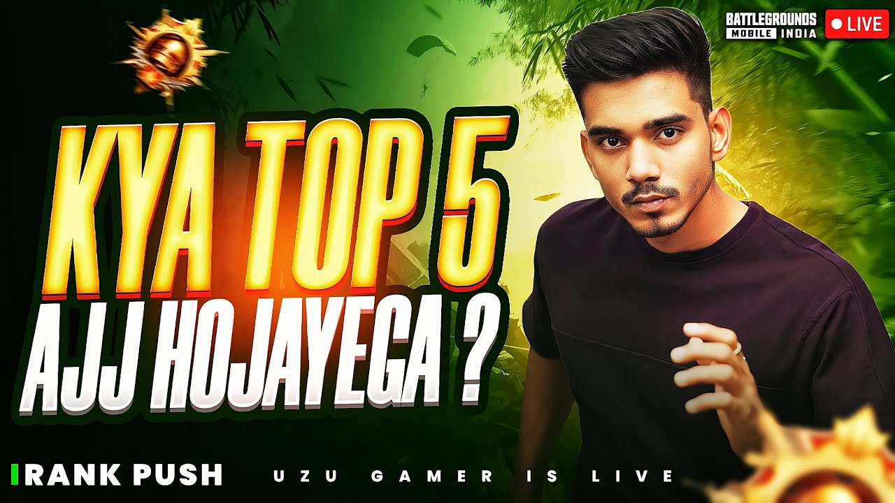 ROAD TO TOP 5 | CONQUEROR RANK PUSH DAY - 10 | BGMI LIVE | UZU GAMER