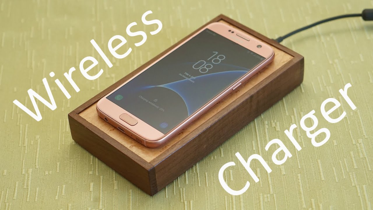 DIY wireless charger for smartphones made of wood