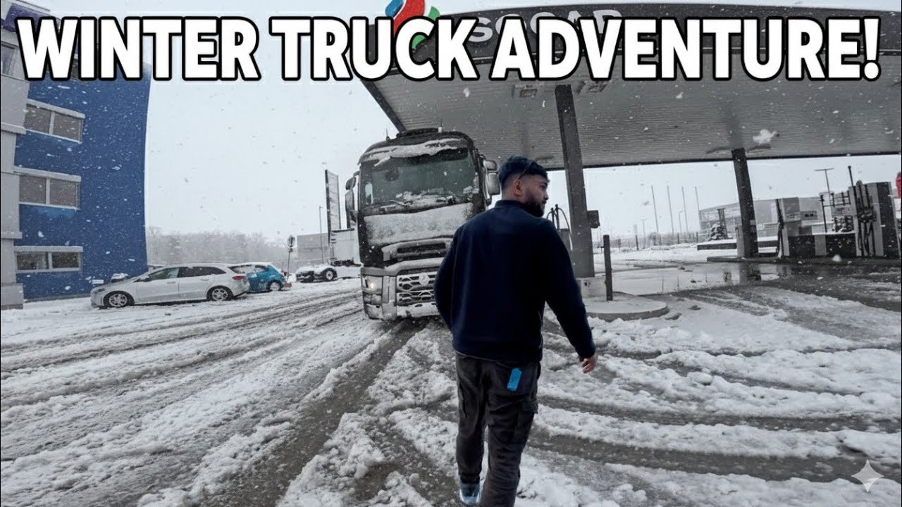 POV:Frozen Roads & Silent Snow ❄️|LONG TRAFIC | Truck Driving ASMR | Winter Vlog #TruckVlog 