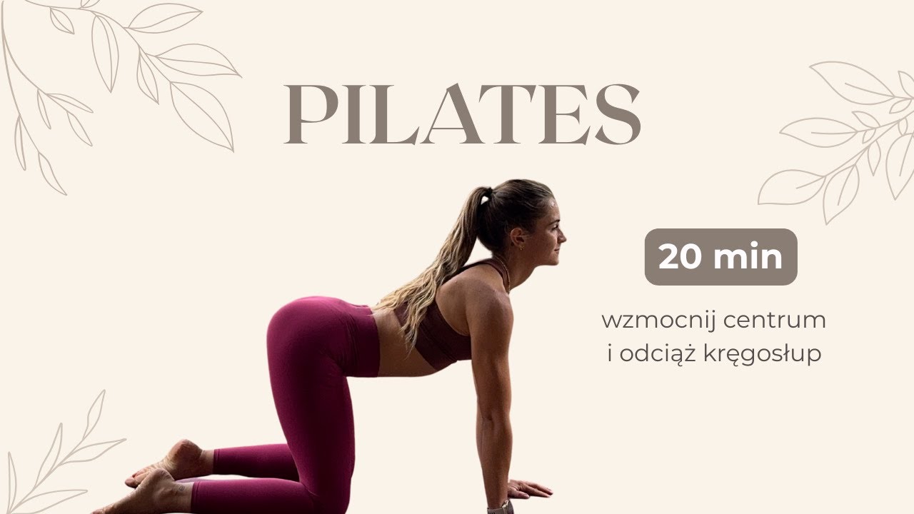 PILATES | Wzmocnij mięśnie brzucha i odciąż kręgosłup | 20 min | Trening bez sprzętu
