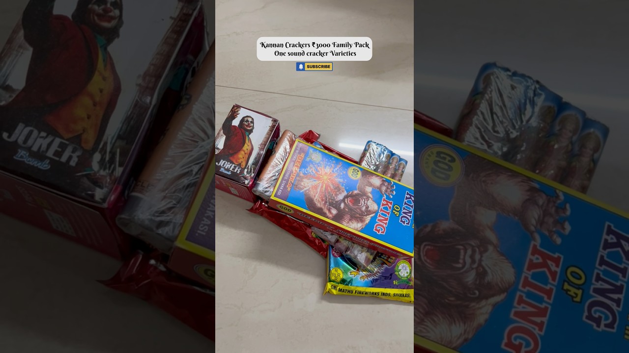 💥Kannan Crackers ₹3000 Family Pack One sound Crackers Varieties 