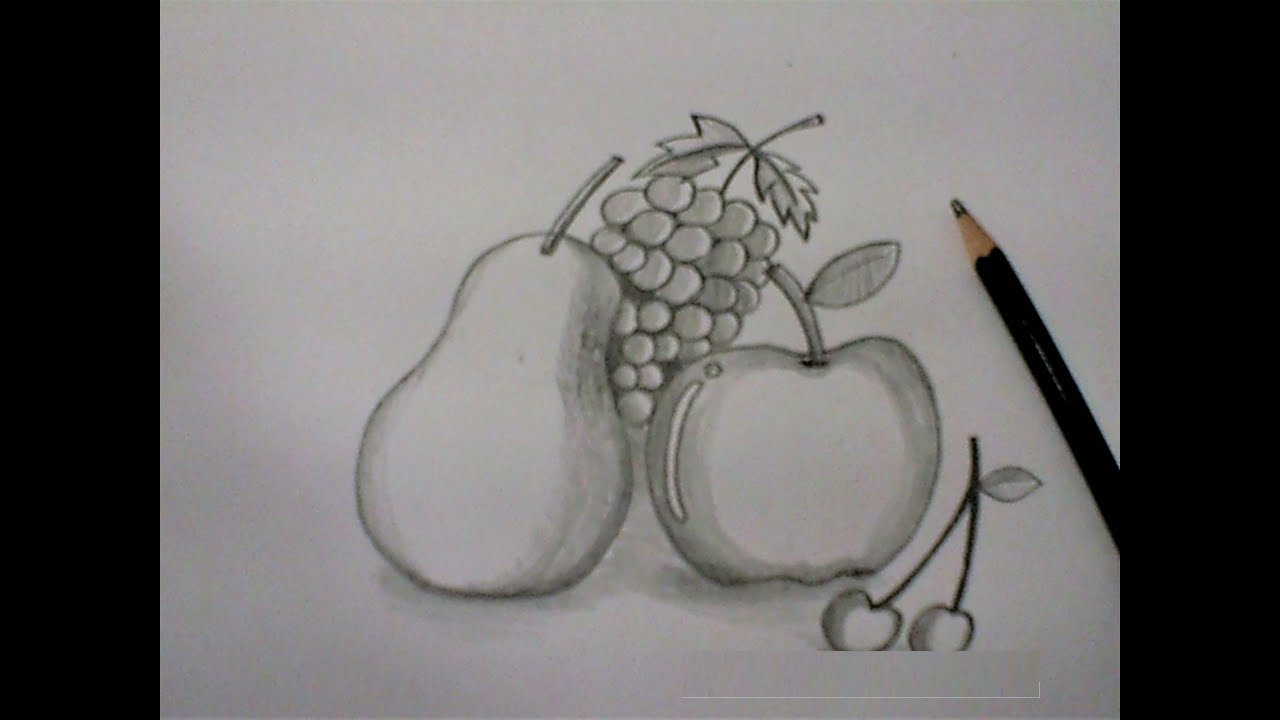 Desenho de frutas passo a passo