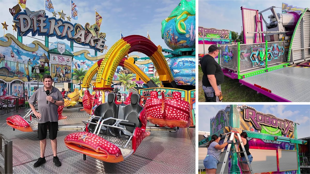 Doku | Ralf Weyers der Kirmesplatzarchitekt | Schützenfest Kirmes Neuss 2024, Robotix Lenzner Aufbau