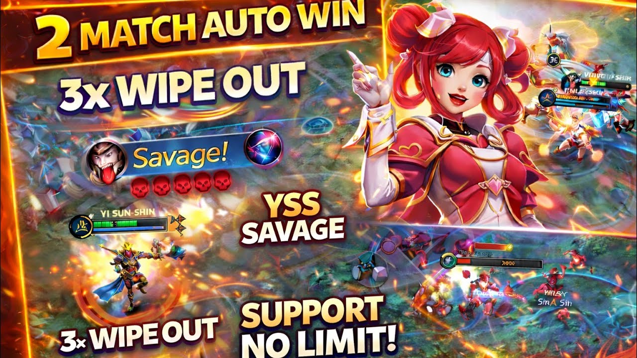  Angela Support No Limit! 3x Wipe Out + YSS Savage | MLBB LIVE