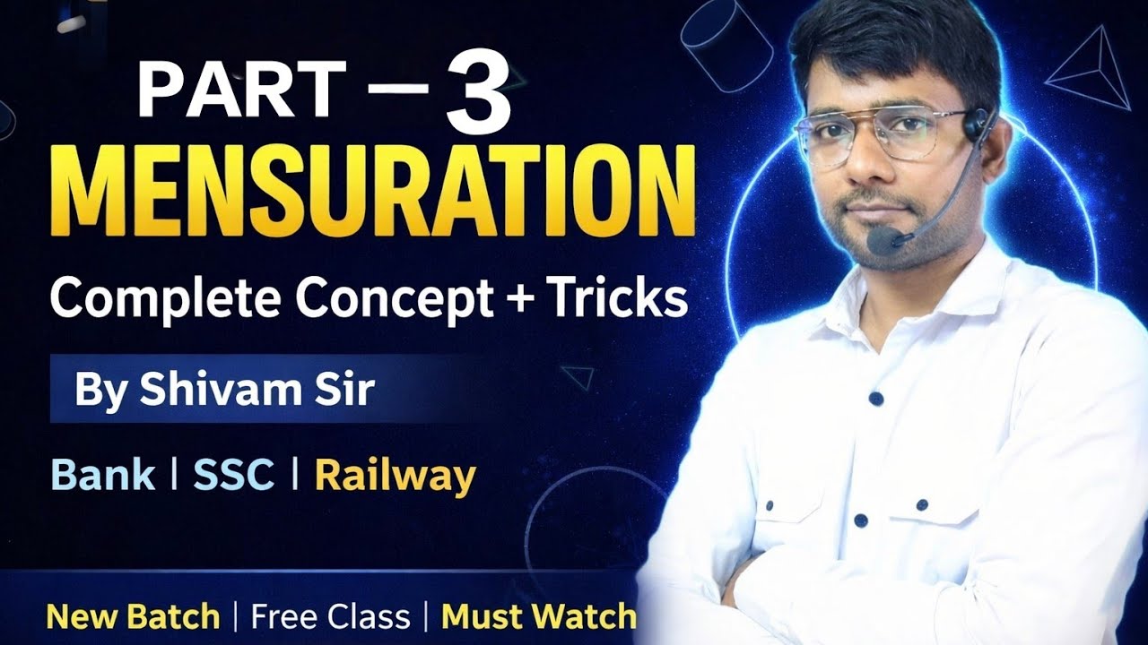 Mensuration Part 3 | Important Questions + Short Tricks | Competitive Maths 2026