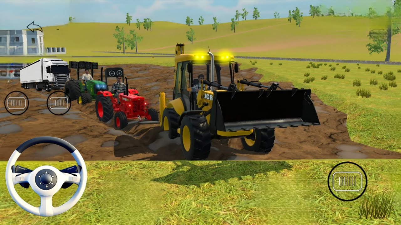 Drive JCB and Unloading Bori From Tractor in Game🔥