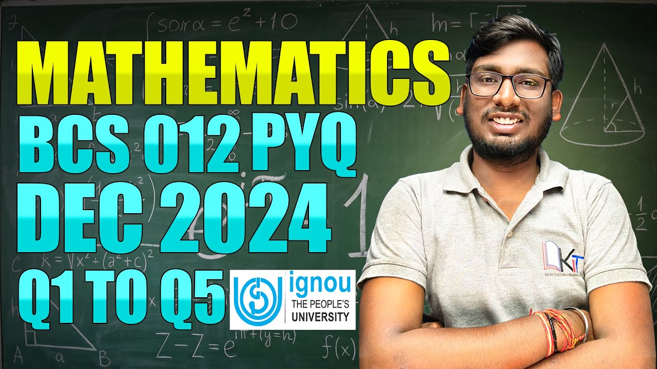 BCS-012 Mathematics PYQ 2024 | Part 1 Solved | IGNOU | Akash Ranjan