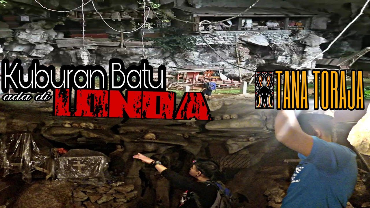 Могилы в пещере в LONDA Toraja !! Путешествие в Тана Тораджа Туризм - Индонезия