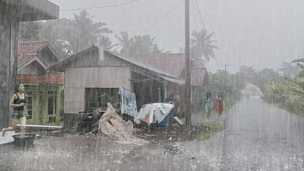 Самый большой дождь в истории произошел в деревне с красной почвой 🌧️ В Индонезии дождь продолжает
