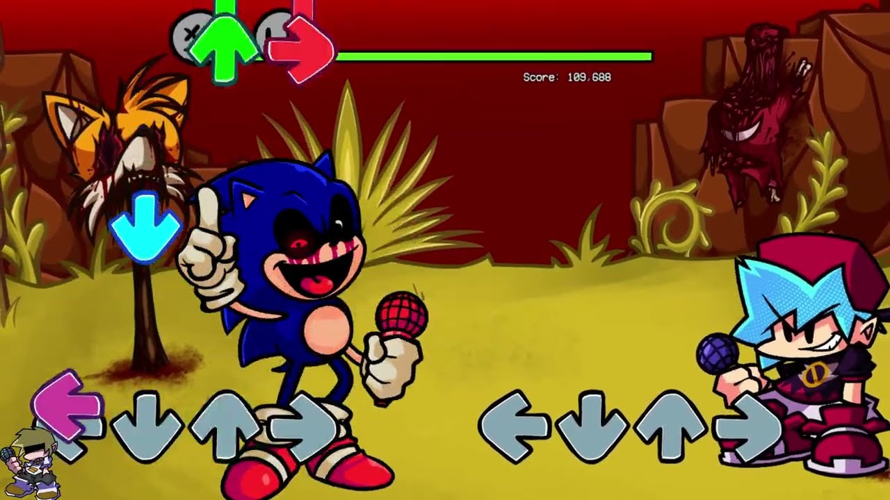 FNF Sonic EXE Rerun but i port some songs in Vslice