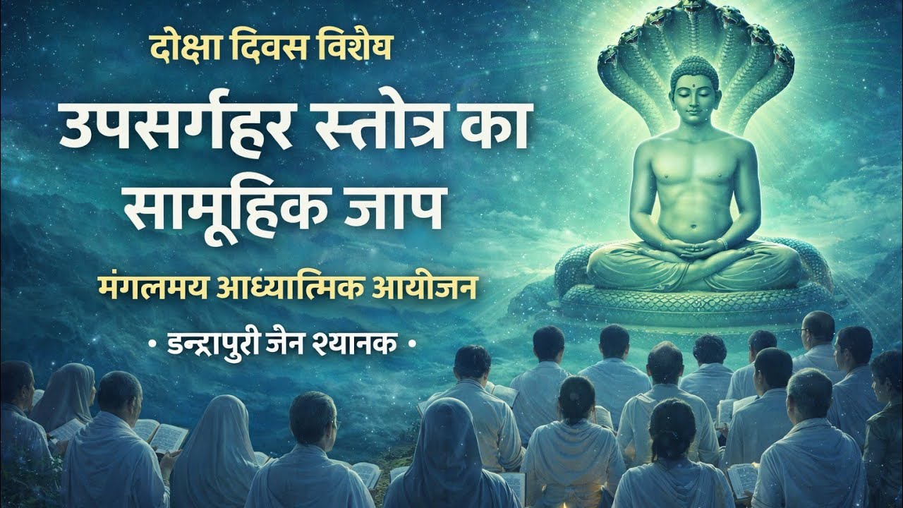 दीक्षा दिवस विशेष उपसर्गहर स्तोत्र का सामूहिक जाप | मंगलमय आध्यात्मिक आयोजन ,इन्द्रपुरी जैन स्थानक 