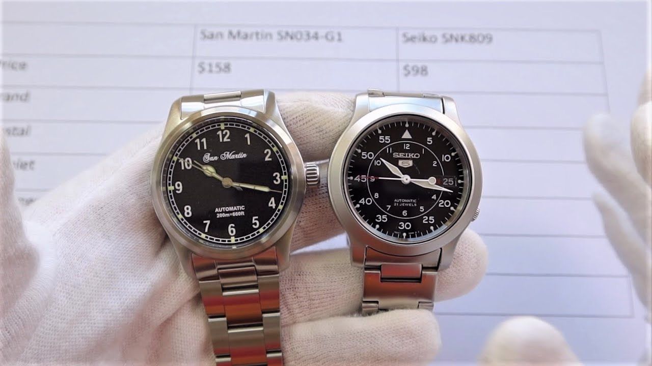 San Martin SN034 G1 vs. Seiko SNK809