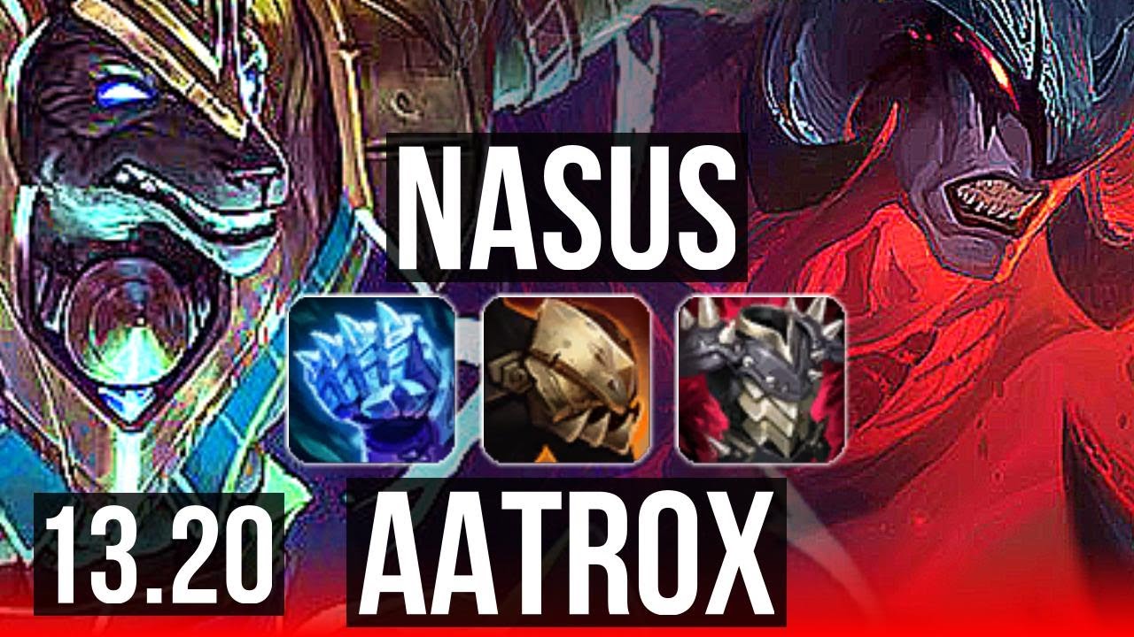 NASUS vs AATROX (TOP) | 6/1/6, 6 solo kills, 800+ games | KR Master | 13.20