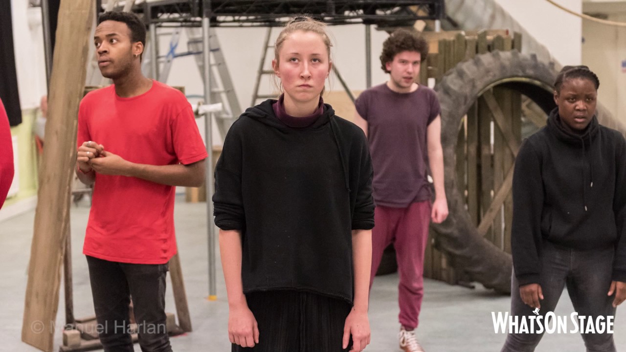 In rehearsals with Junkyard at Bristol Old Vic