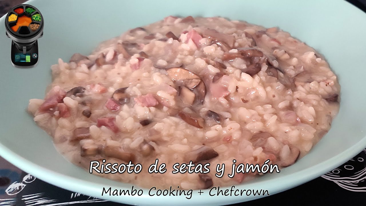 Risotto de setas y jamón en Mambo Cooking con Chefcrown (PROBANDO EL DISPENSADOR DE ALIMENTOS)