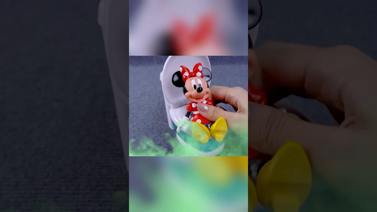 ✨ Minnie Mouse Toilet Playset &ndash;  Funny Bathroom Accident Surprise! 💩🤣 #shorts ASMR Review Toys