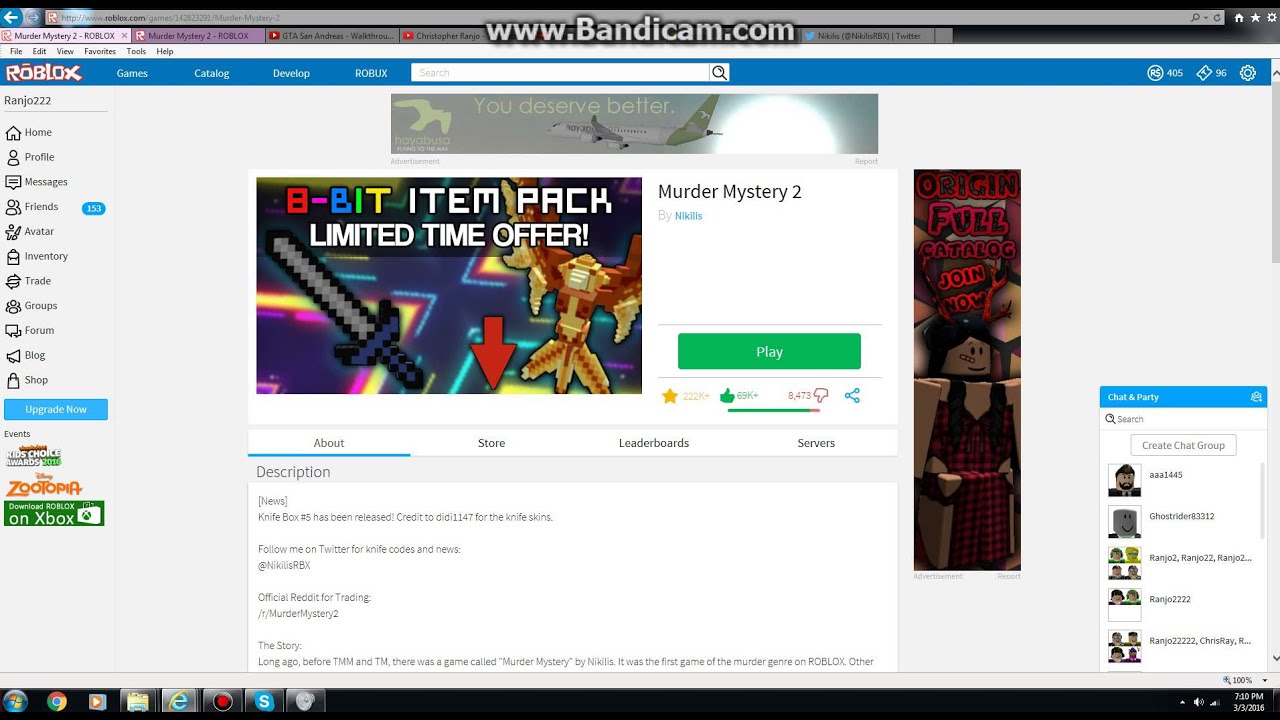 Roblox MM2: What is it like being in the original murder mystery?