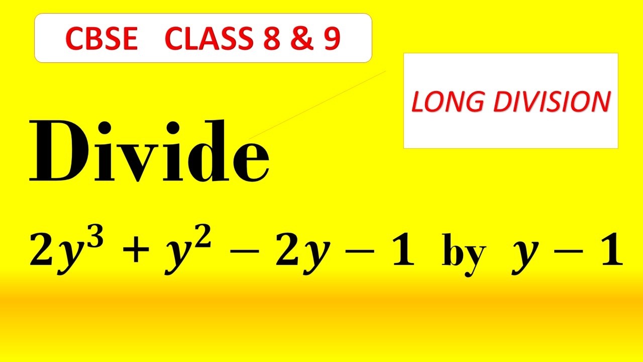 Polynomial Long division | CLASS 9 | CBSE | MATHS  | EASY