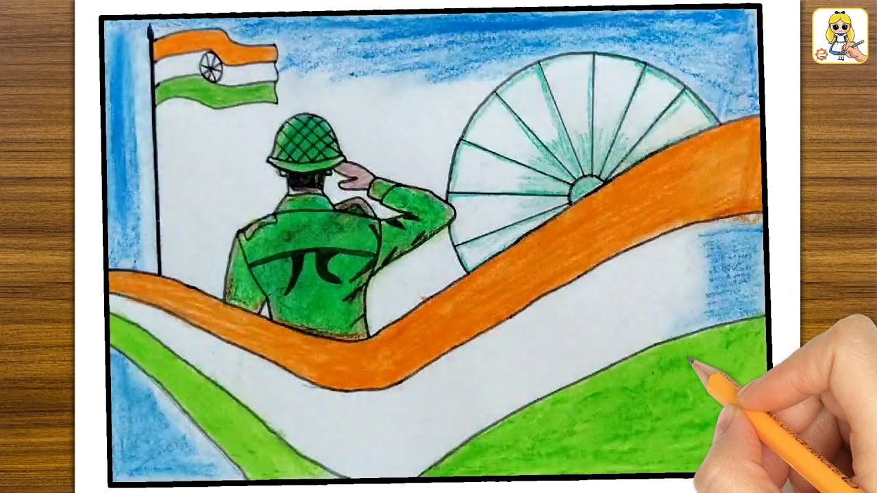 Republic Day Drawing 2026 easy | Republic Day Poster | Love INDIA