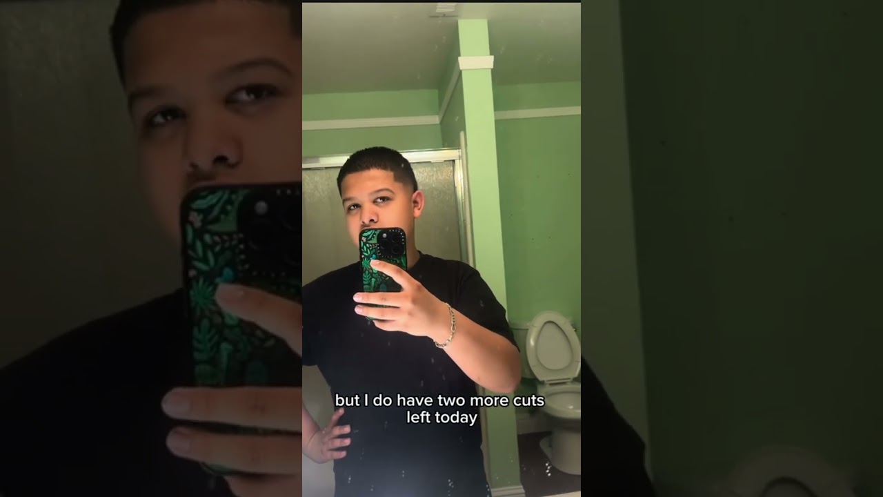 Day in the life of a 13 year old barber #barber #best #haircut