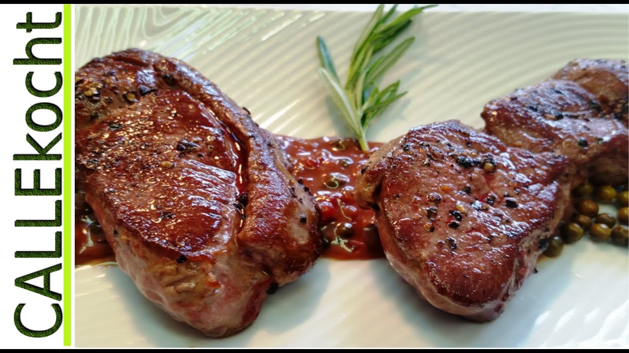 Kleine Steaks vom Reh braten und zubereiten. Rezept f&uuml;r Wildmedaillons.