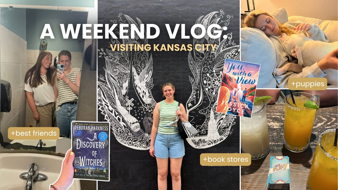 WEEKEND VLOG | visiting my best friend in Kansas City + book stores, boutiques, restaurants, games