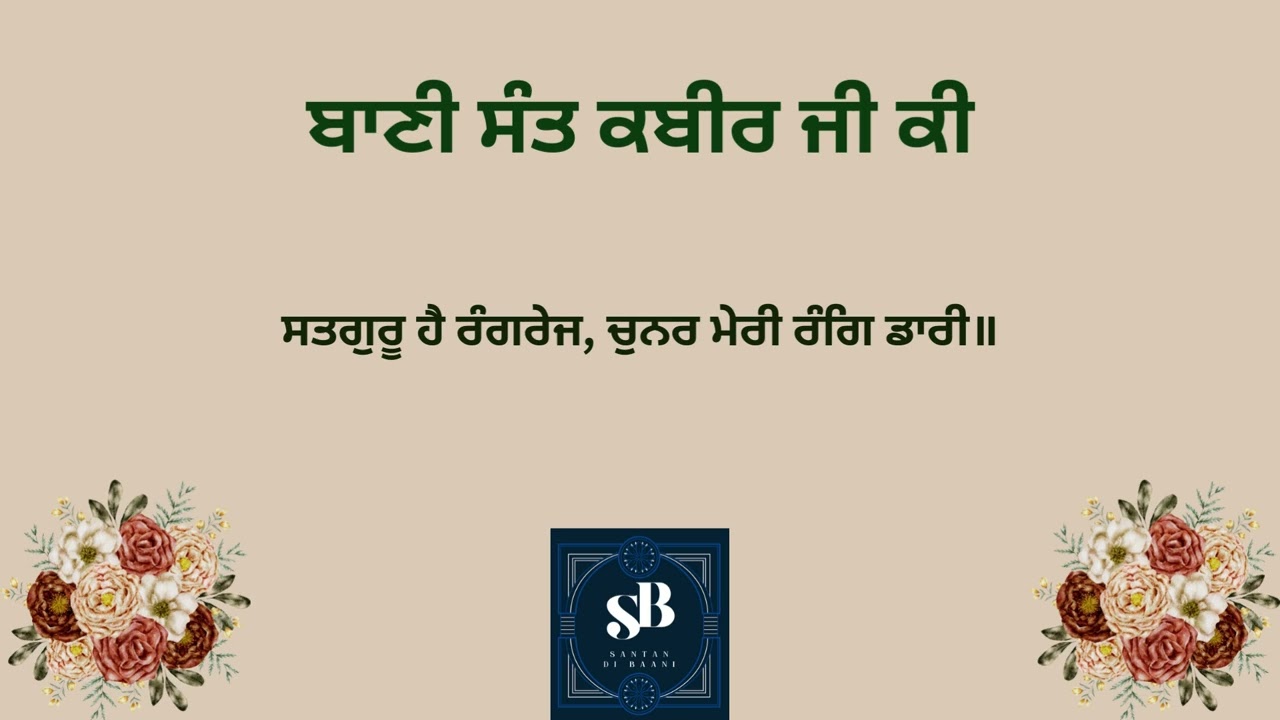 Satguru Hai Rangrez Chunar Meri Rang Daari || Bani Sant Kabir Sahib || RSSB SHABAD ||#santandibaani
