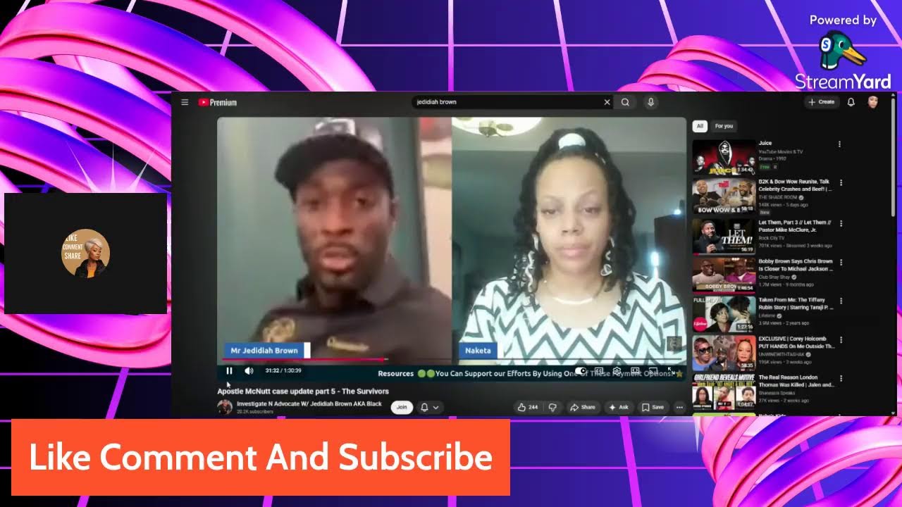 Jedidiah Brown Speaks To Apostale TD McNutt Church Member
