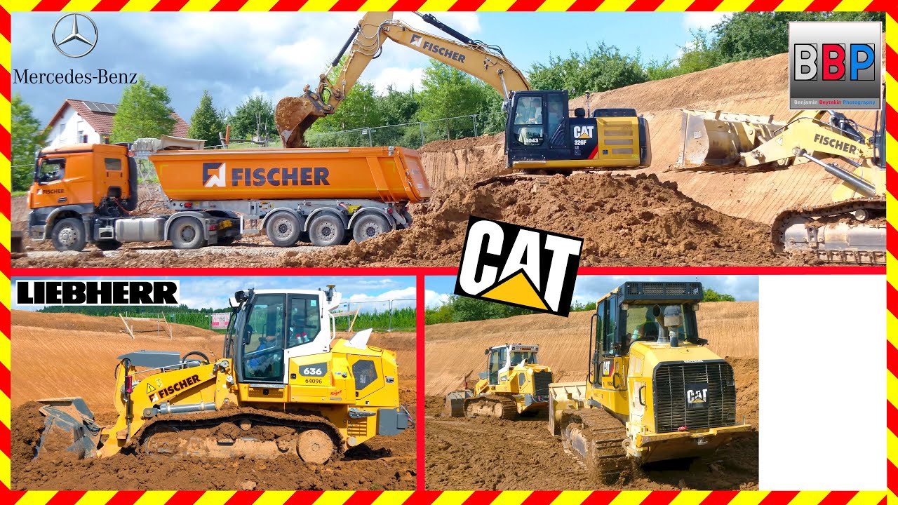👷 CAT 963K, 326F LN, Liebherr LR 636 - Erdbau, Berglen, 2025. Teil 3