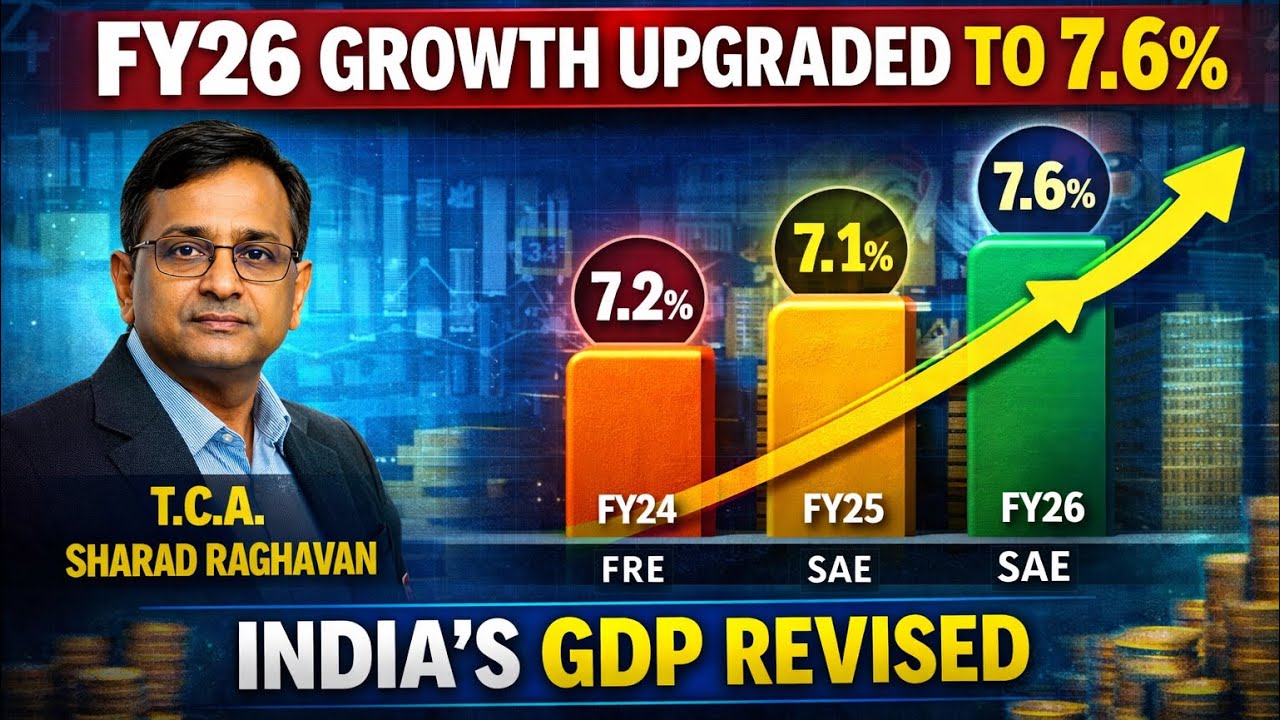 New GDP Series Explained | FY26 Growth Upgraded to 7.6% | What It Means for India? GS 3 #upsc2026 