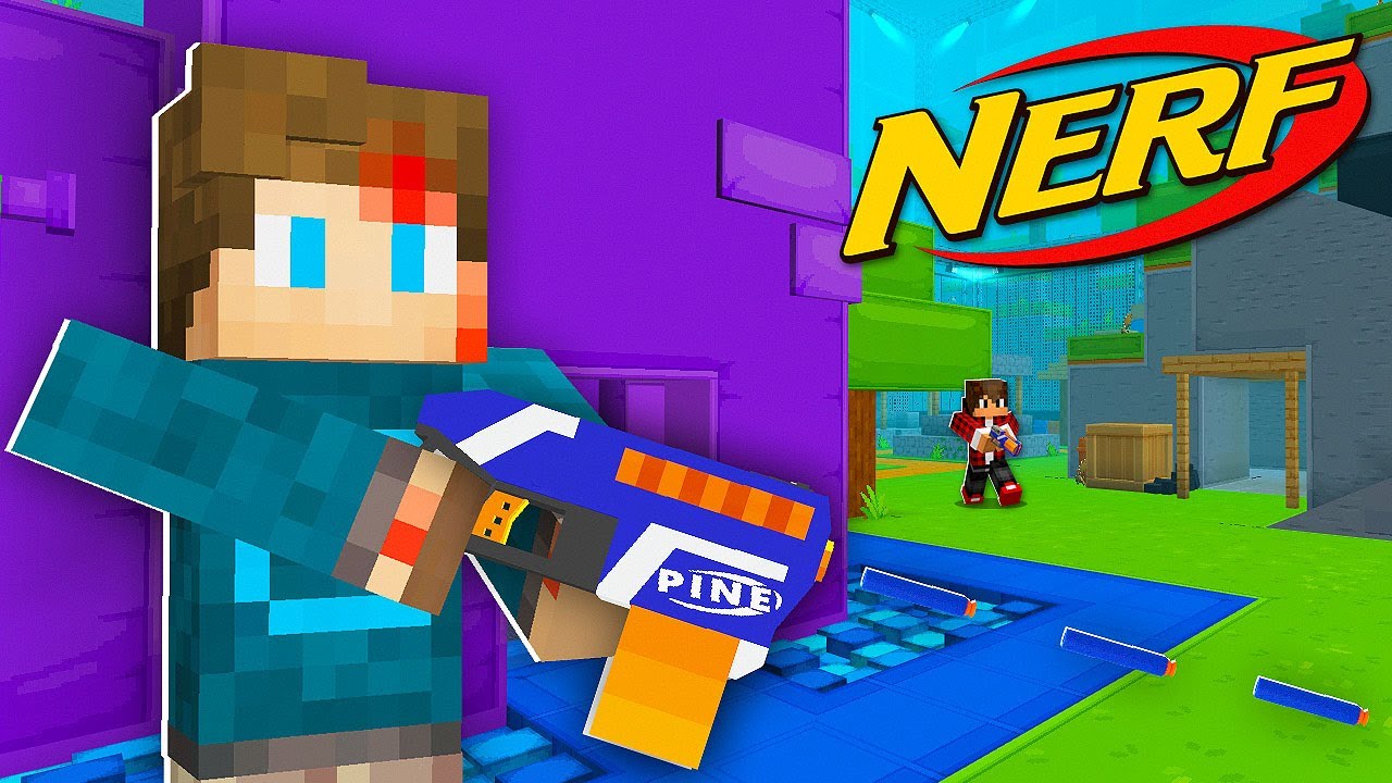 BATALHA DE NERF NO MINECRAFT ( MODO HARDCORE )
