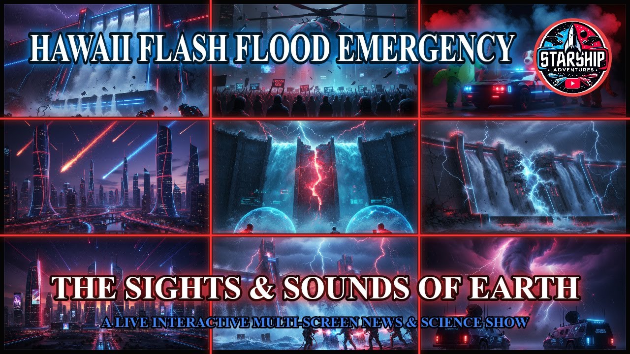 🔴LIVE: Hawaii Flash Flood Emergency - Chuck Norris Passes at 86 - MiddThe Sights & Sounds of Earth