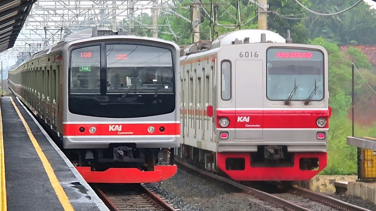 Kumpulan Kereta Api KRL TERBARU di Stasiun Jatake : Spesial KRL JR 205 Marchen & TM 6000 Series !
