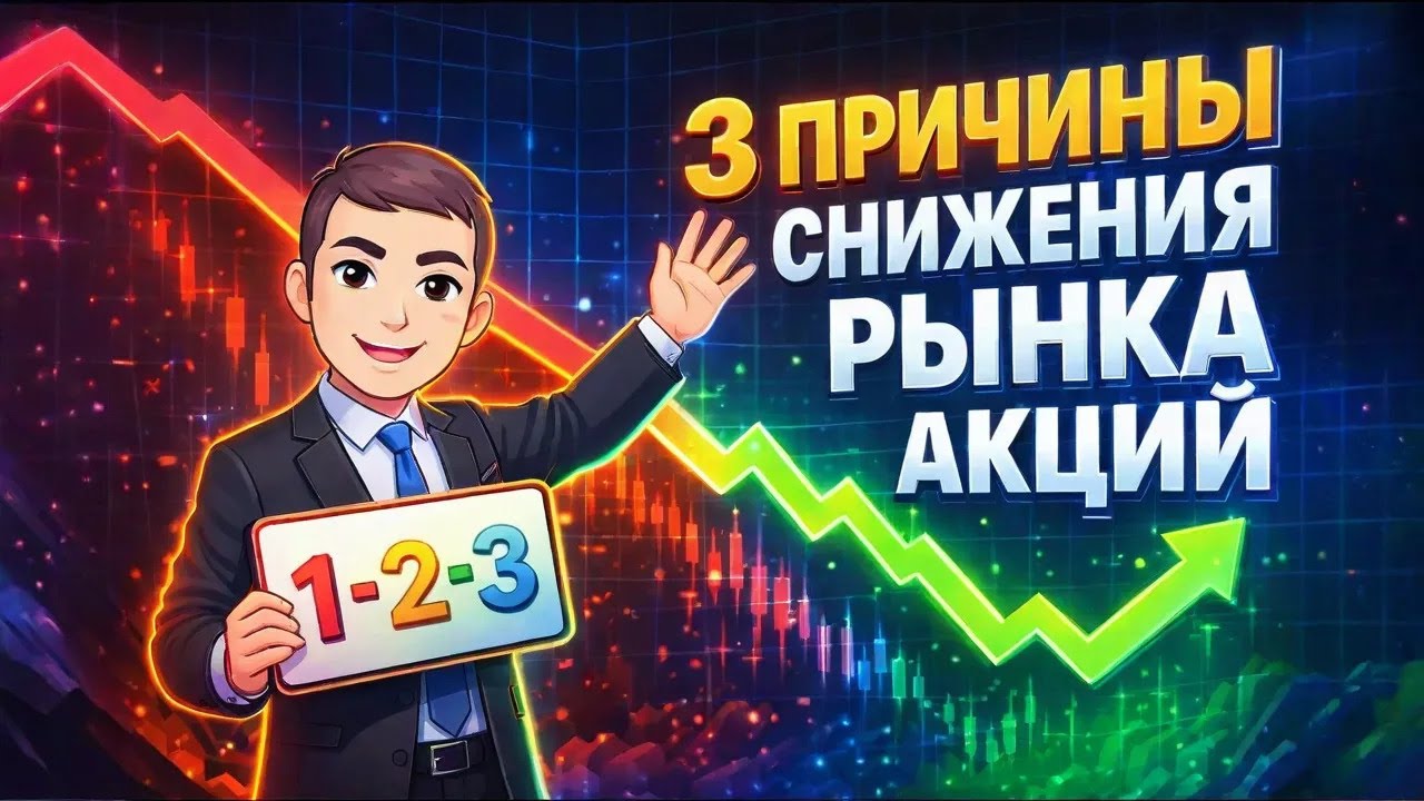 Почему рынок акций снижается и когда ждать роста? Разберём 3 причины.