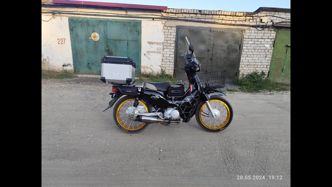 HONDA SUPER CUB AA04 КУРЬЕР ч.15 установка амортизаторов YSS.